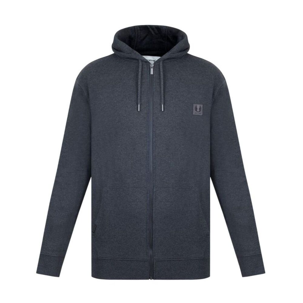 Firetrap Mens Logo Full Zip Hoodie / Charcoal Marl